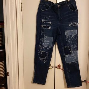 Love & Legend jeans with sprinkles and patches